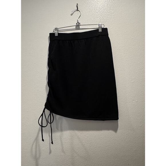 Modern Citizen Women's Medium Black Taryn Ruched Mini Skirt Knit Seawool Blend - Picture 1 of 6